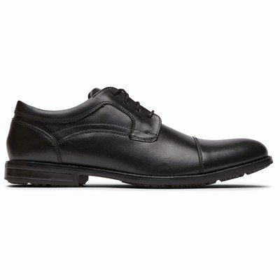 Sapatos Oxfords Rockport Mykel Cap Toe Homem Pretas PT-64793